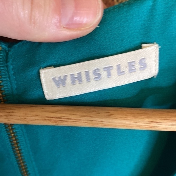 Whistles 100% Silk Faux Wrap Dress Size 6 - Picture 8 of 14